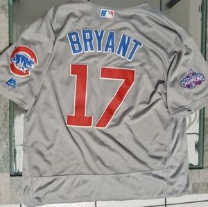 Men's Chicago Cubs Kris Bryant Majestic Road Gray Flex Base Authentic Collection